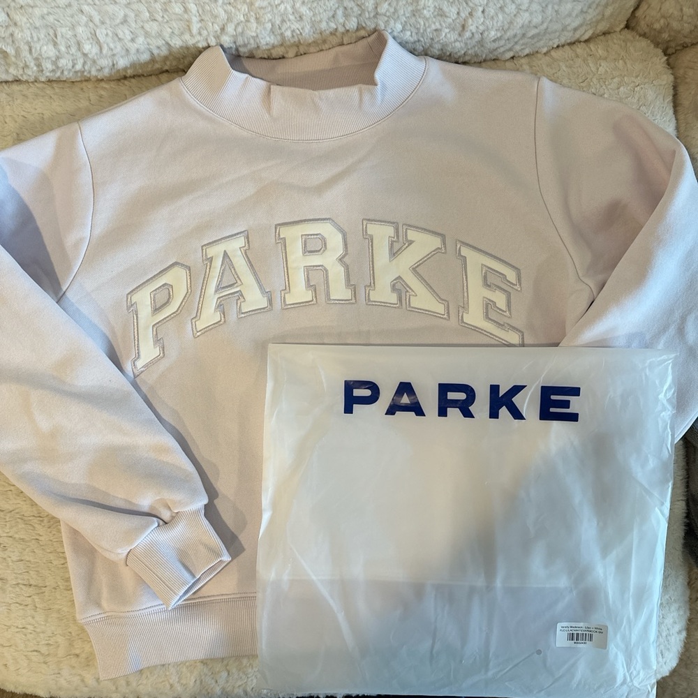 PARKE Women's Crewneck Sweatshirt in Lilac + White